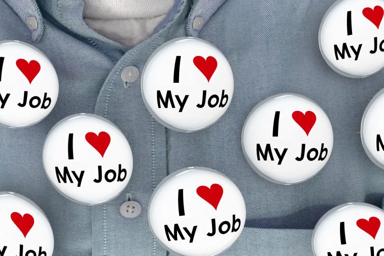 I Love My Job Buttons Pins Working Career Pins 3d Illustration